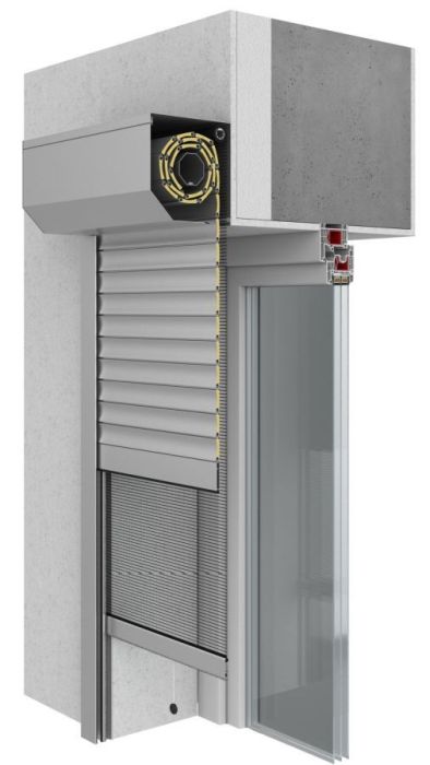 OKNAKRAK&Oacute;W.pl - montaż rolety adaptacyjnej na elewacji budynku